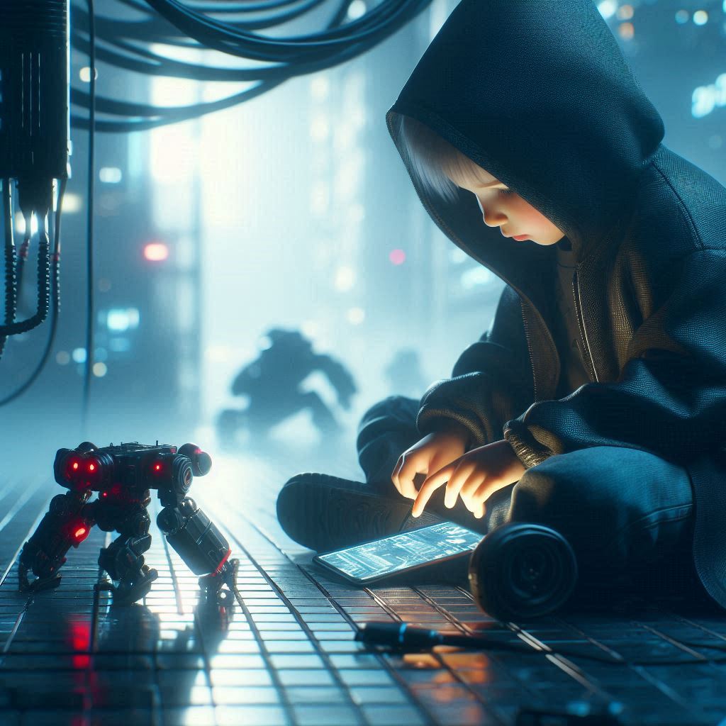 Child playing Prime on a smartphone